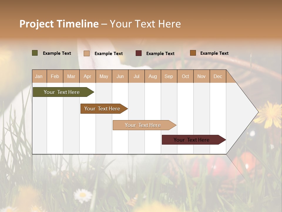 Easter Bunny Holiday Dandelions PowerPoint Template