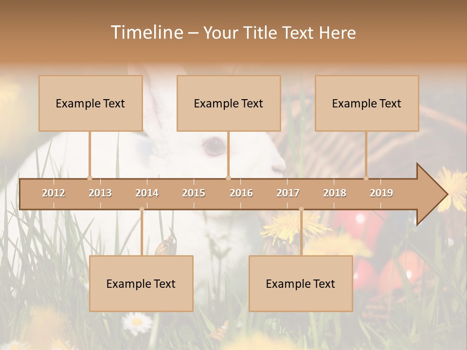 Easter Bunny Holiday Dandelions PowerPoint Template
