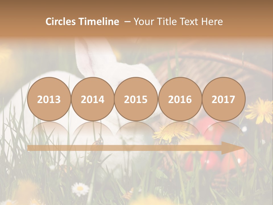 Easter Bunny Holiday Dandelions PowerPoint Template