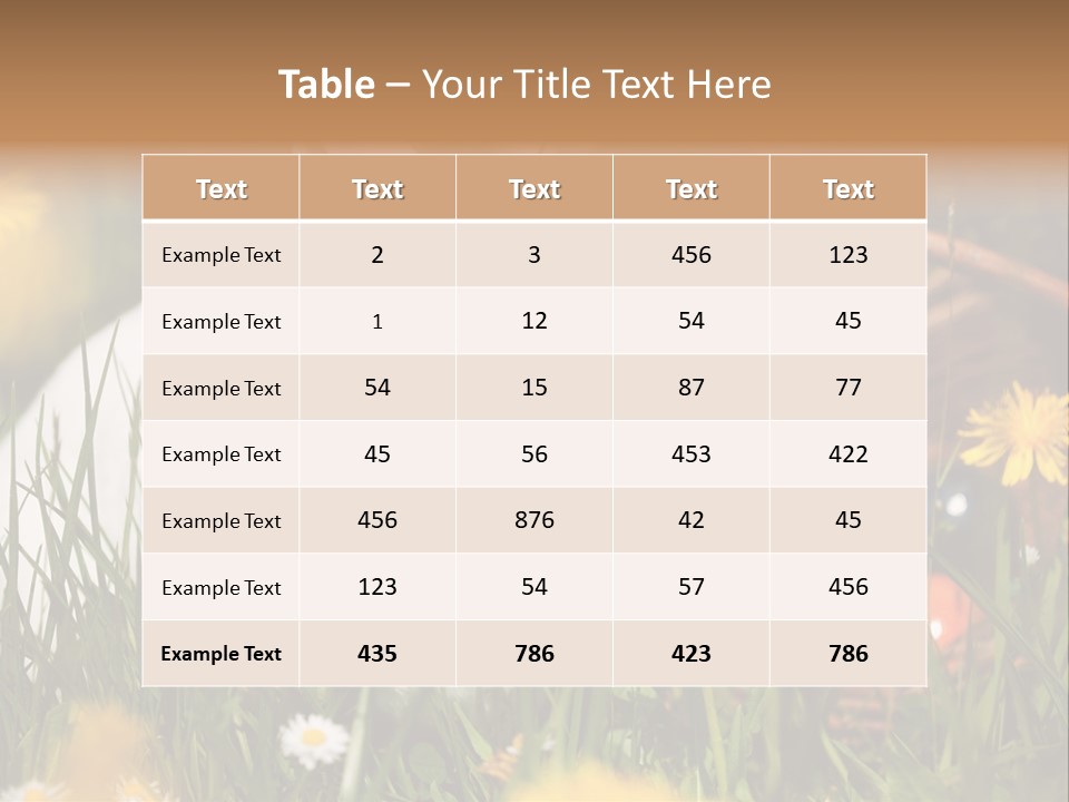 Easter Bunny Holiday Dandelions PowerPoint Template