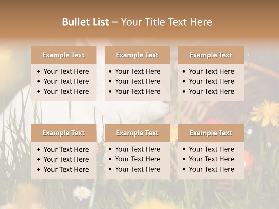 Easter Bunny Holiday Dandelions PowerPoint Template