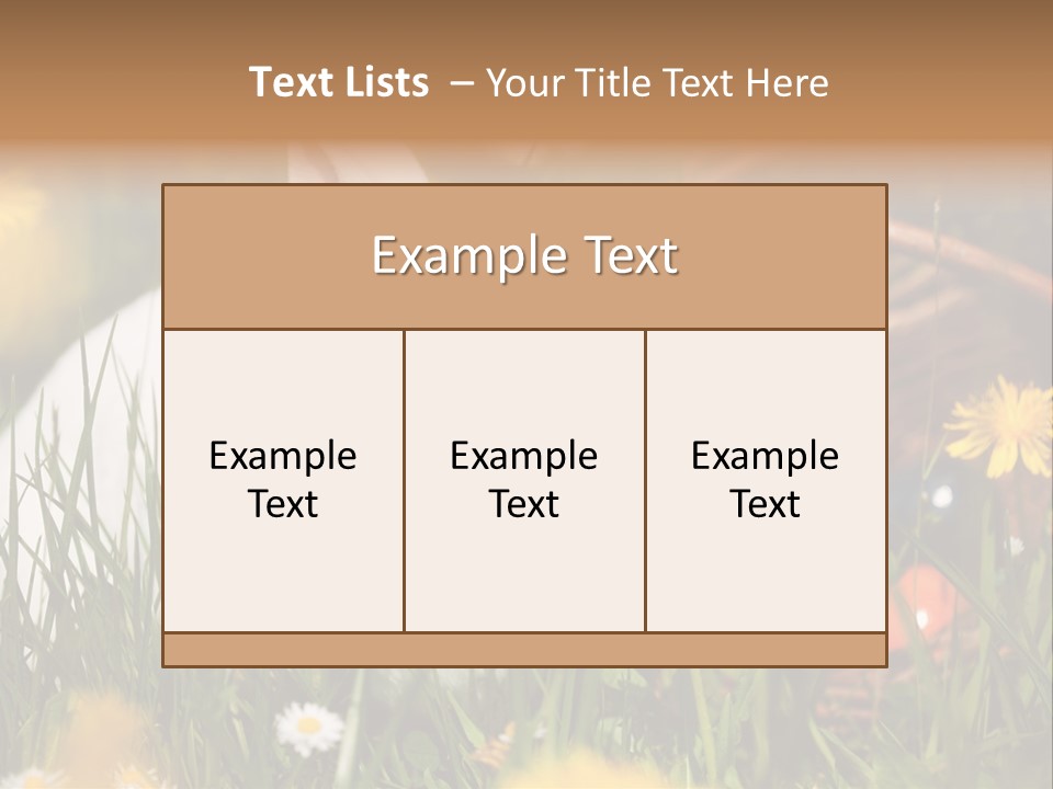 Easter Bunny Holiday Dandelions PowerPoint Template