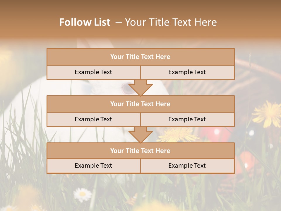 Easter Bunny Holiday Dandelions PowerPoint Template