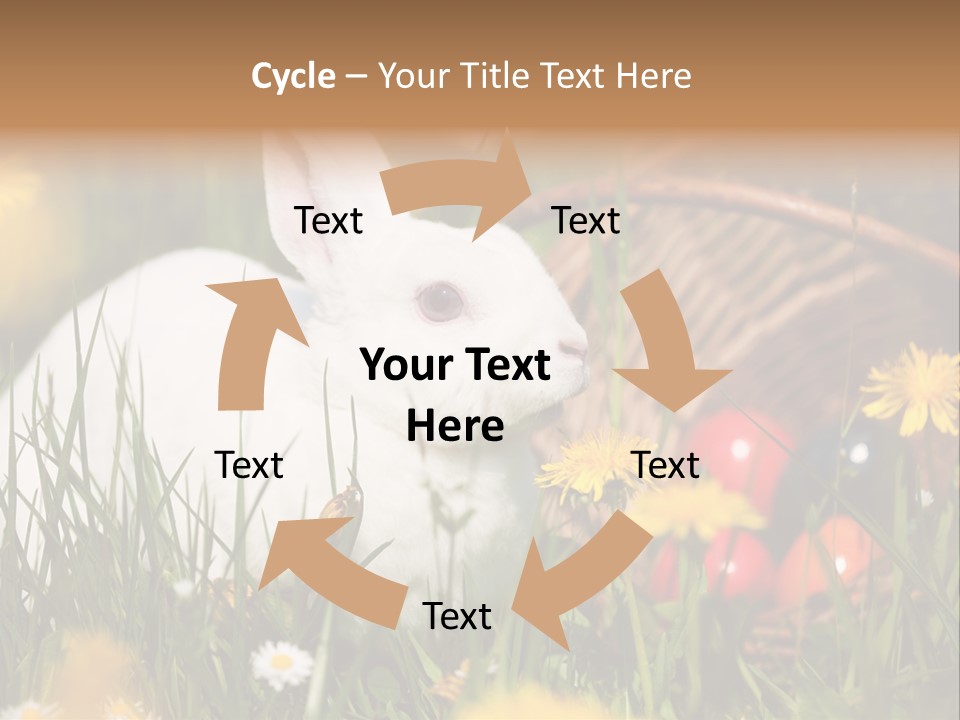 Easter Bunny Holiday Dandelions PowerPoint Template