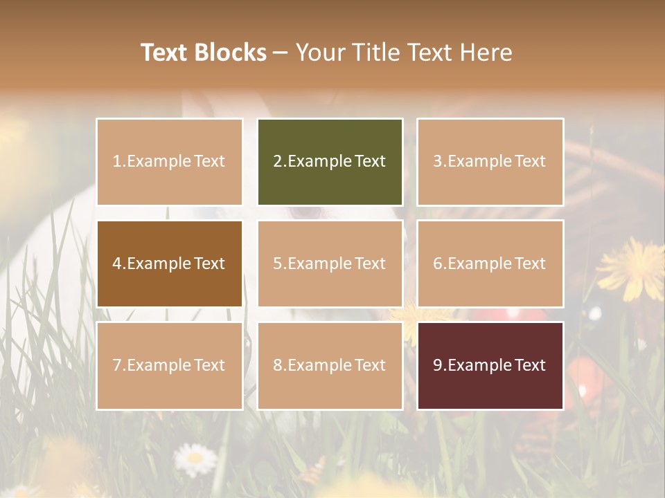 Easter Bunny Holiday Dandelions PowerPoint Template