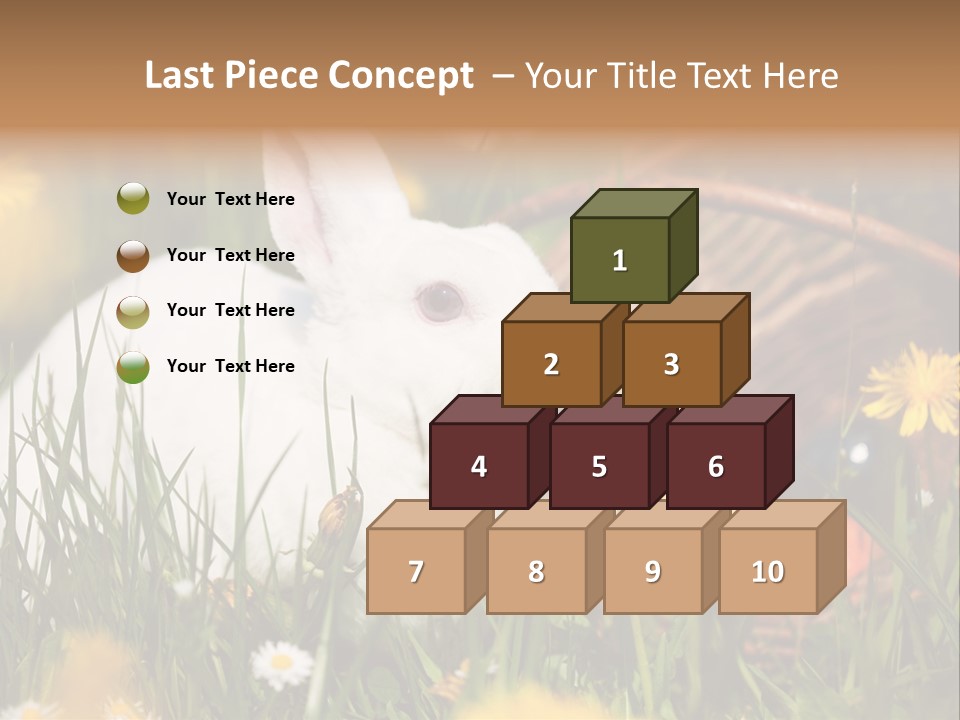 Easter Bunny Holiday Dandelions PowerPoint Template