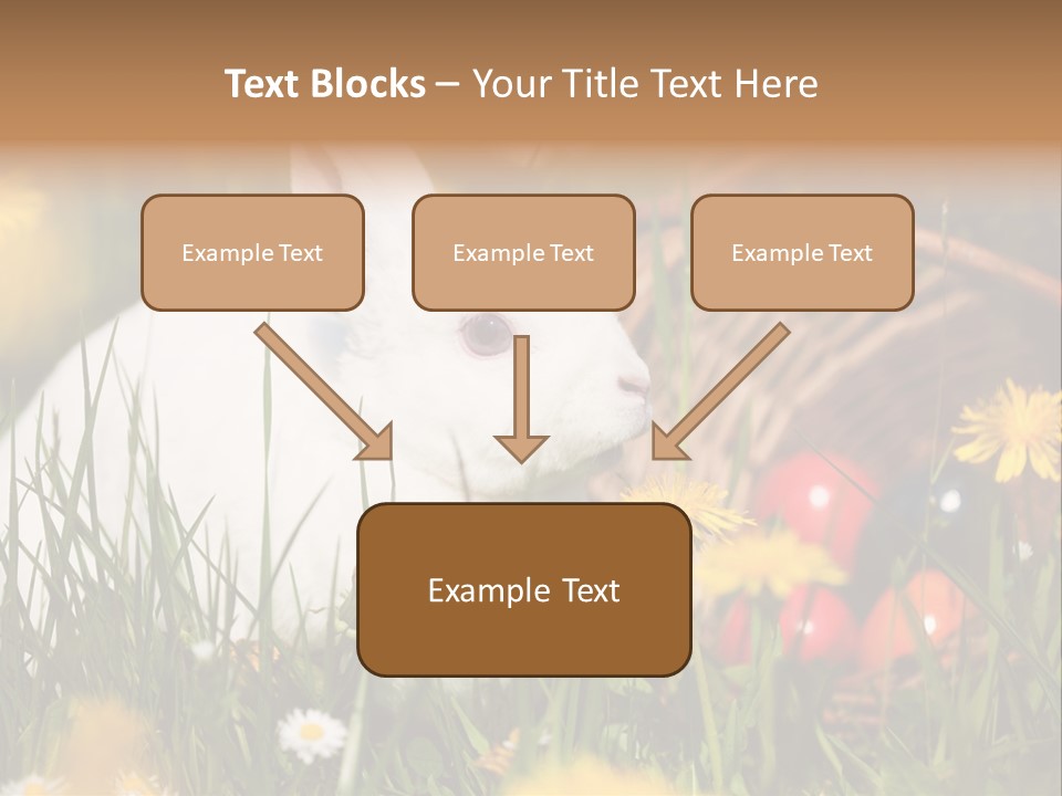Easter Bunny Holiday Dandelions PowerPoint Template