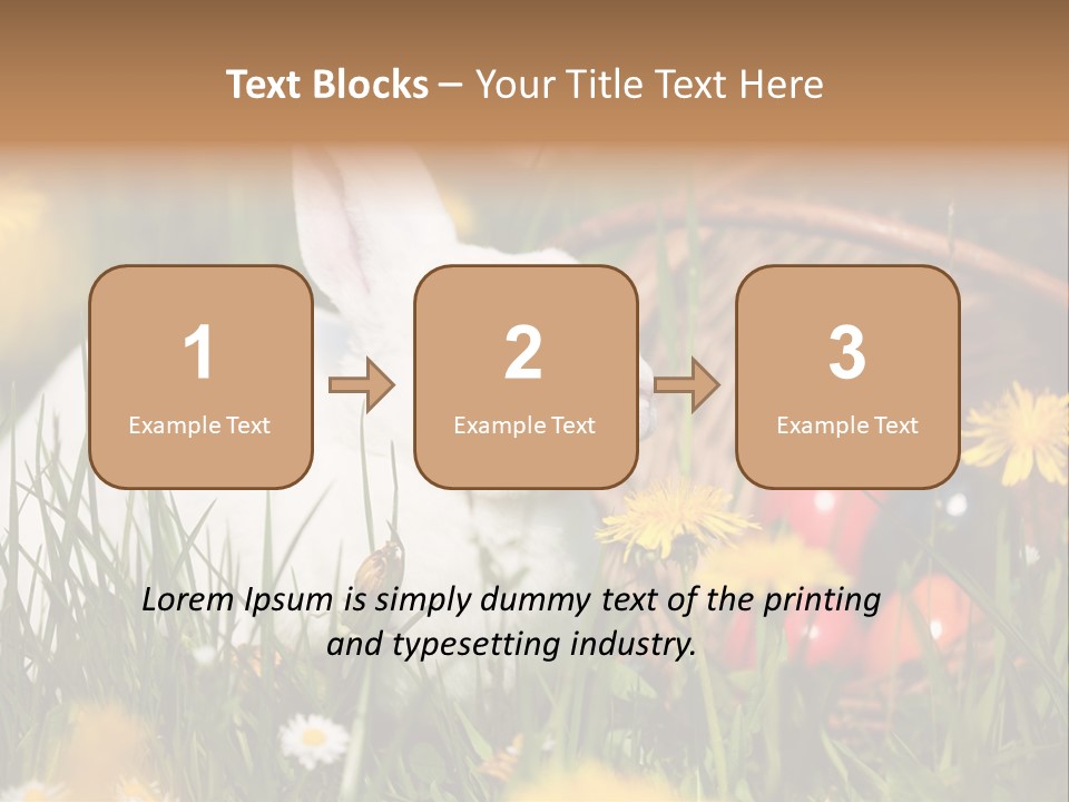 Easter Bunny Holiday Dandelions PowerPoint Template