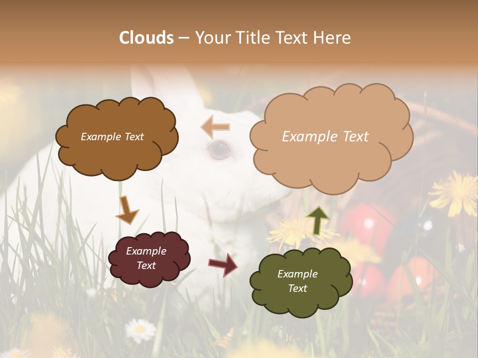 Easter Bunny Holiday Dandelions PowerPoint Template