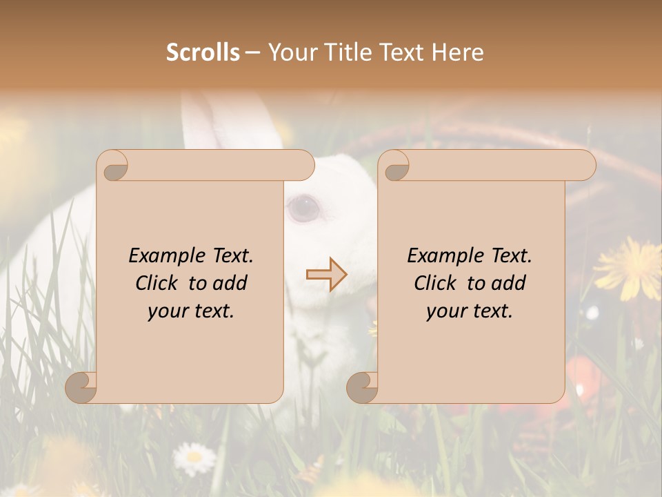 Easter Bunny Holiday Dandelions PowerPoint Template