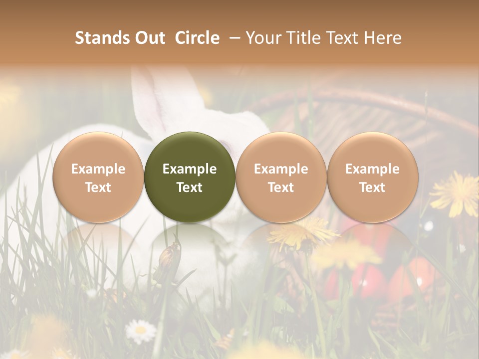 Easter Bunny Holiday Dandelions PowerPoint Template