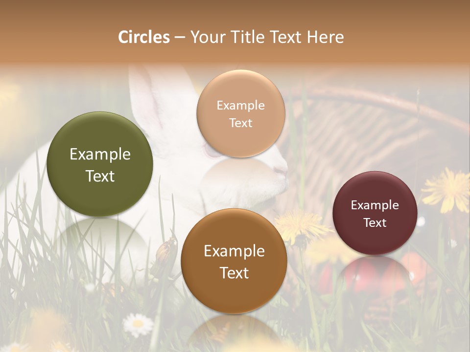 Easter Bunny Holiday Dandelions PowerPoint Template