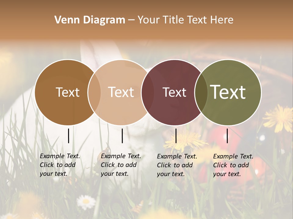 Easter Bunny Holiday Dandelions PowerPoint Template