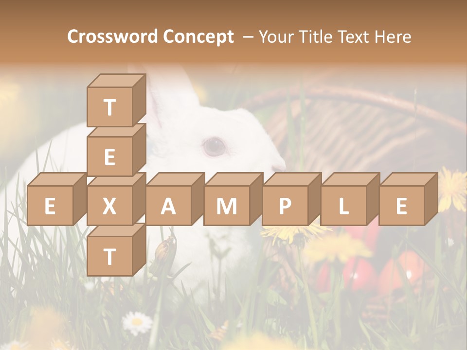 Easter Bunny Holiday Dandelions PowerPoint Template