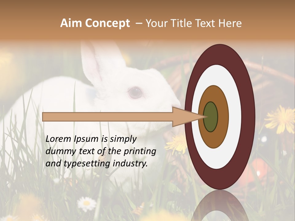 Easter Bunny Holiday Dandelions PowerPoint Template