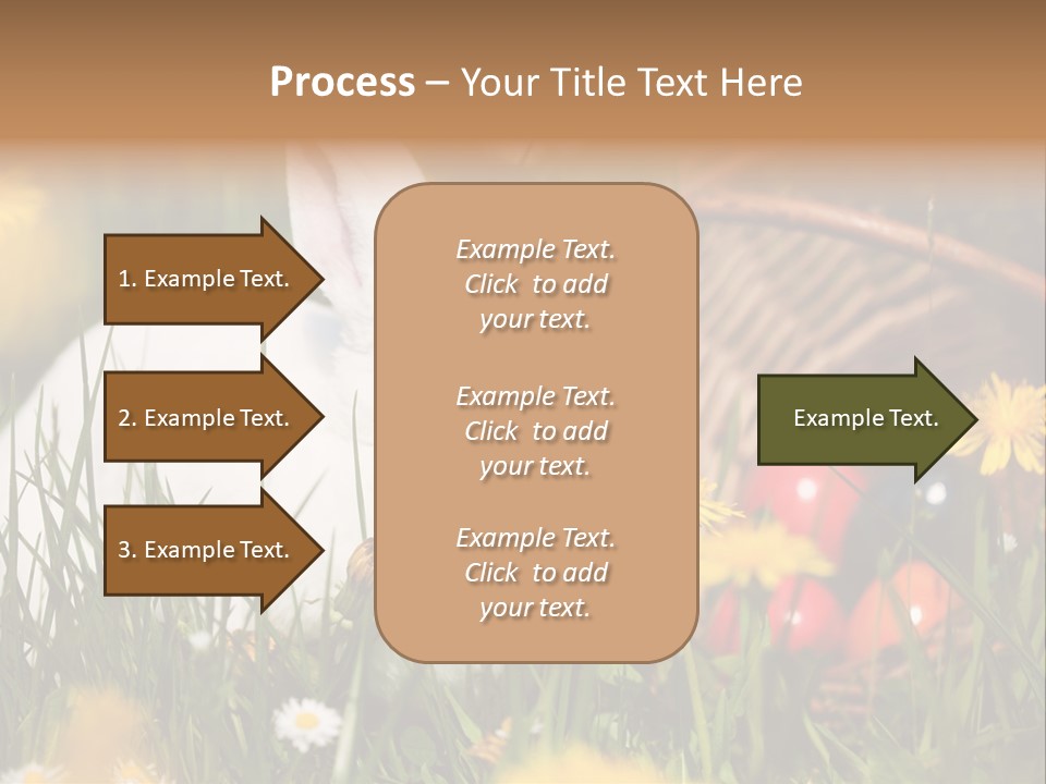 Easter Bunny Holiday Dandelions PowerPoint Template
