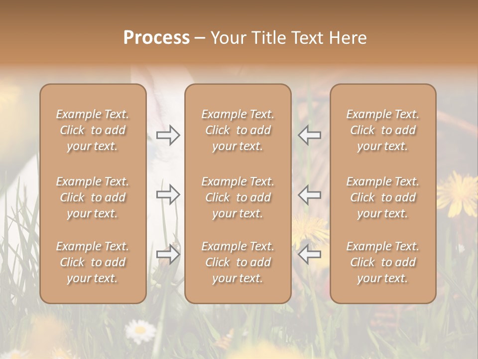 Easter Bunny Holiday Dandelions PowerPoint Template