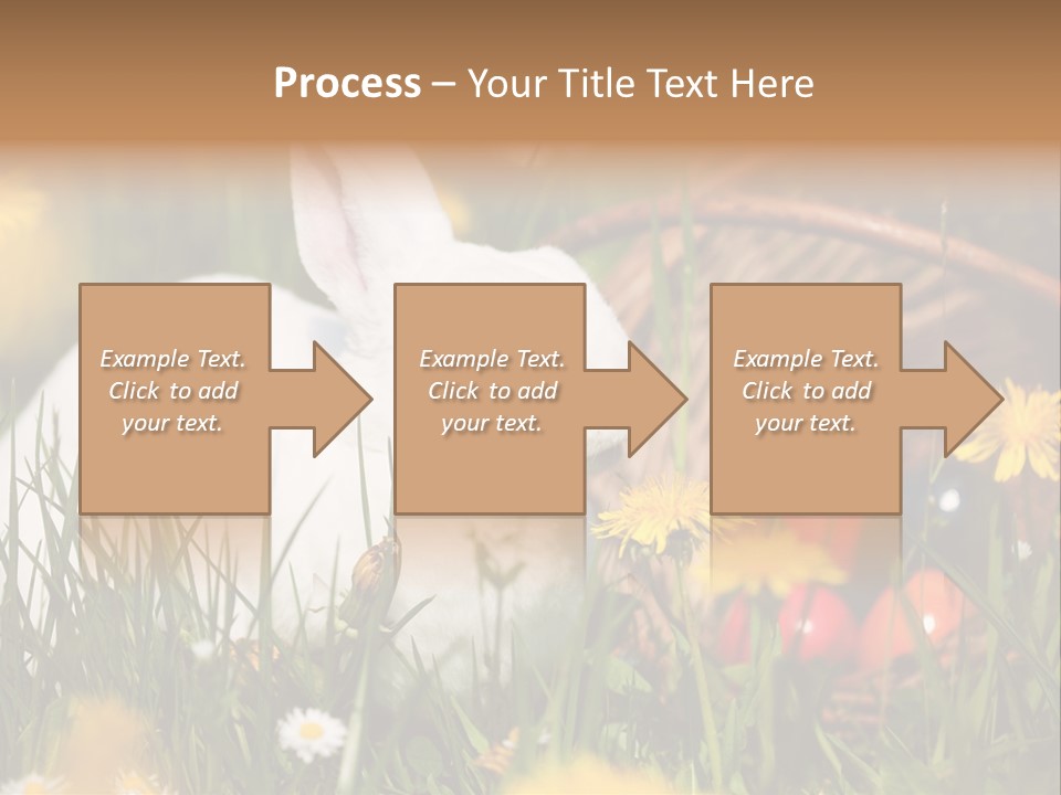 Easter Bunny Holiday Dandelions PowerPoint Template