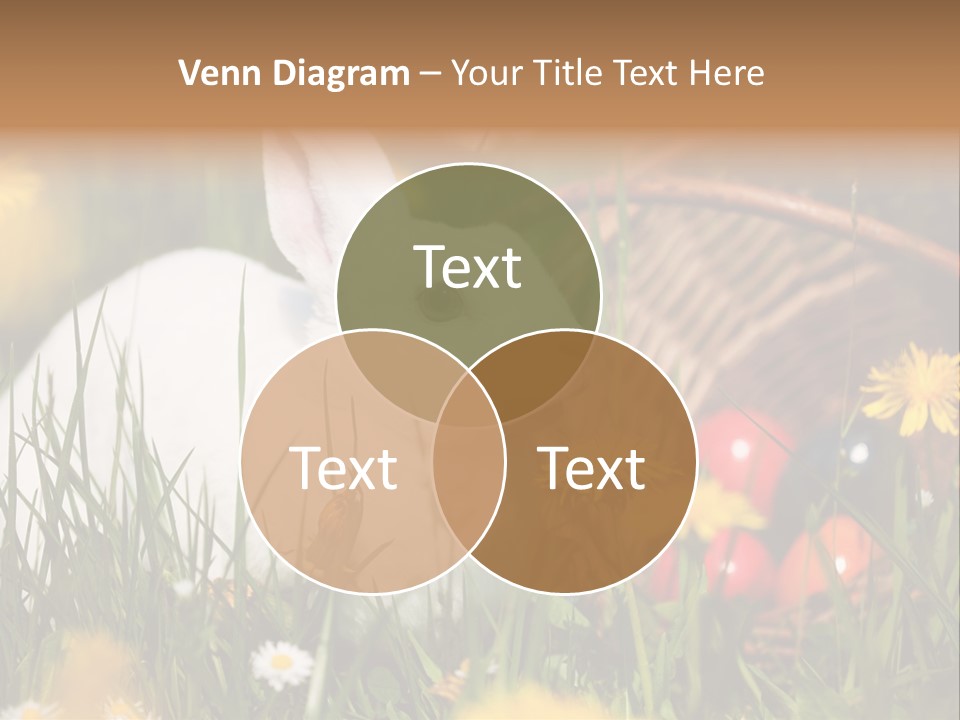 Easter Bunny Holiday Dandelions PowerPoint Template