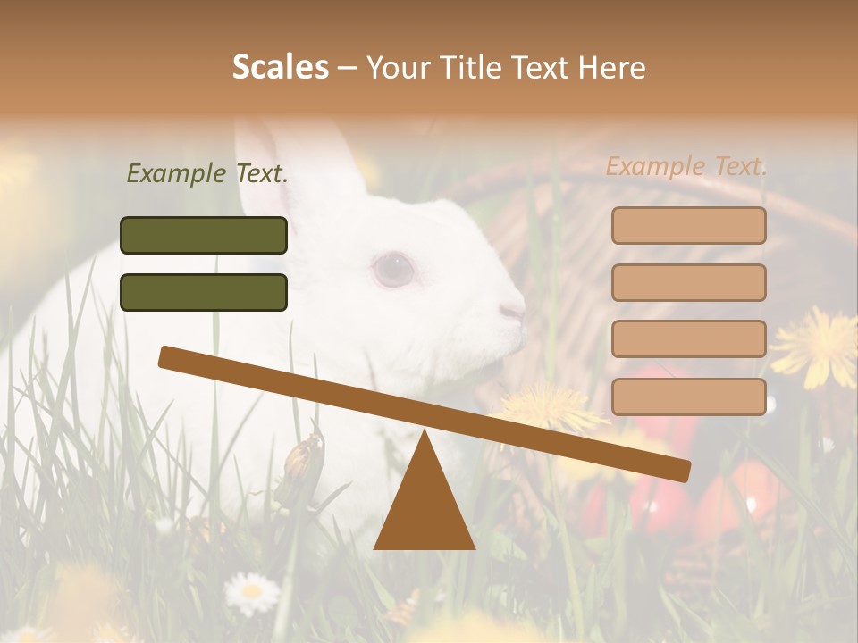 Easter Bunny Holiday Dandelions PowerPoint Template