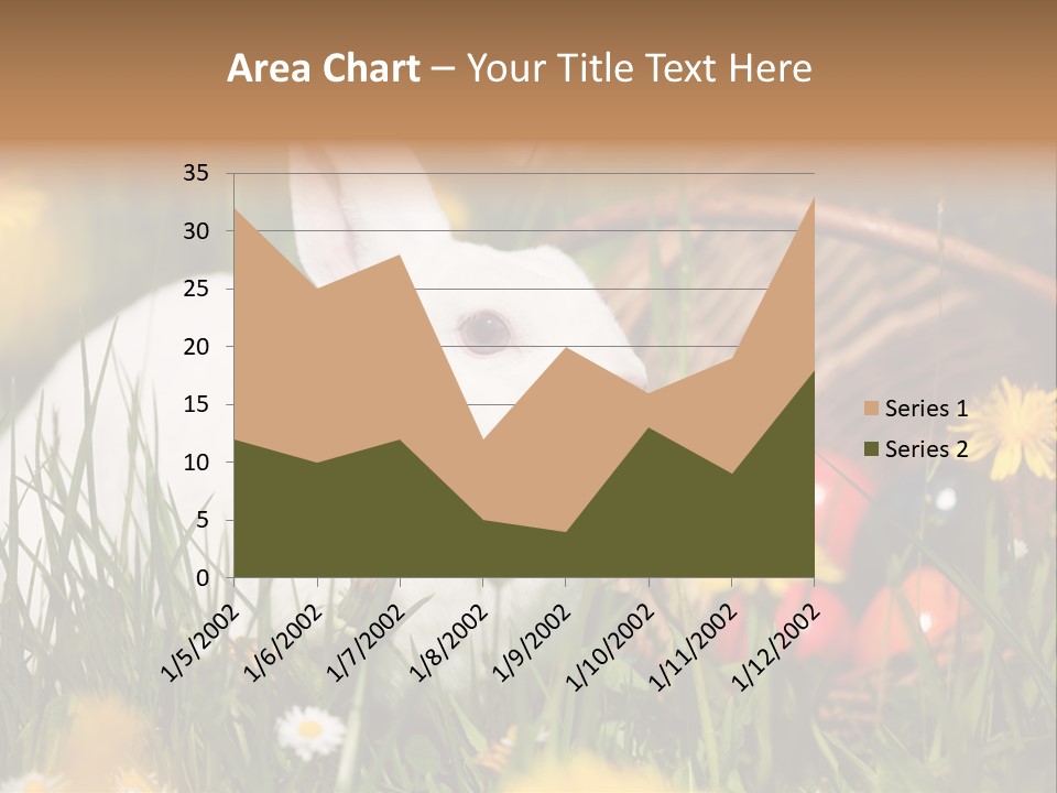 Easter Bunny Holiday Dandelions PowerPoint Template