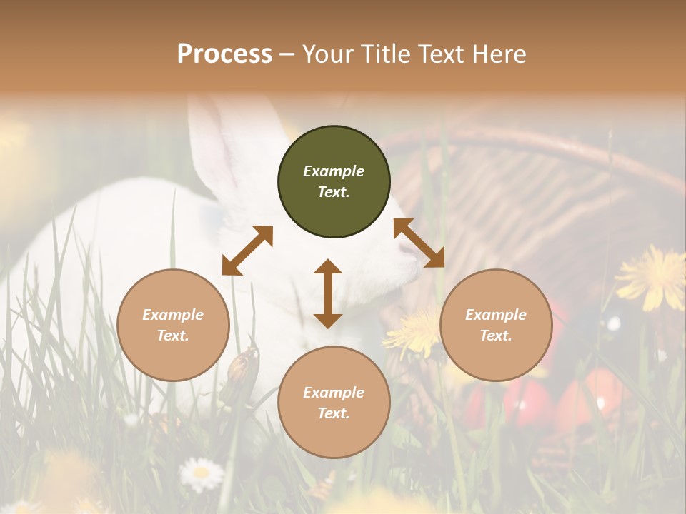 Easter Bunny Holiday Dandelions PowerPoint Template