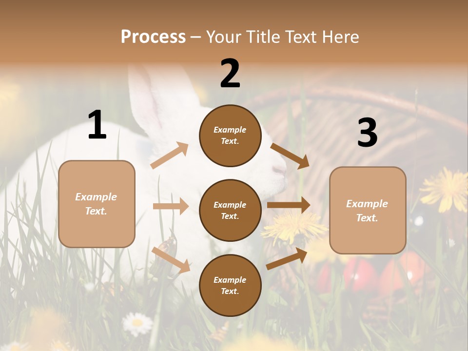 Easter Bunny Holiday Dandelions PowerPoint Template