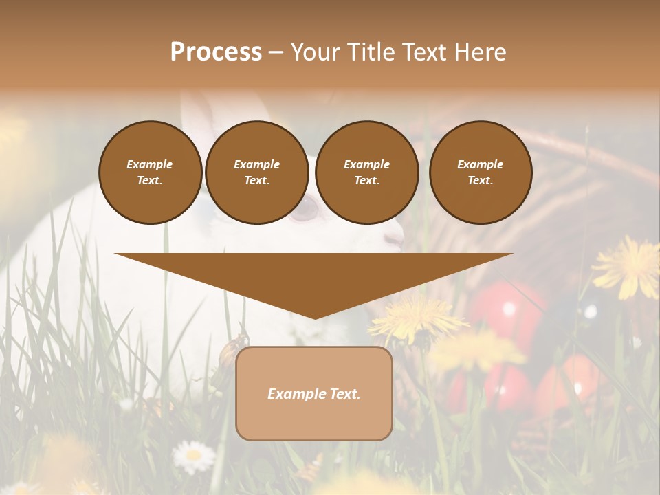 Easter Bunny Holiday Dandelions PowerPoint Template