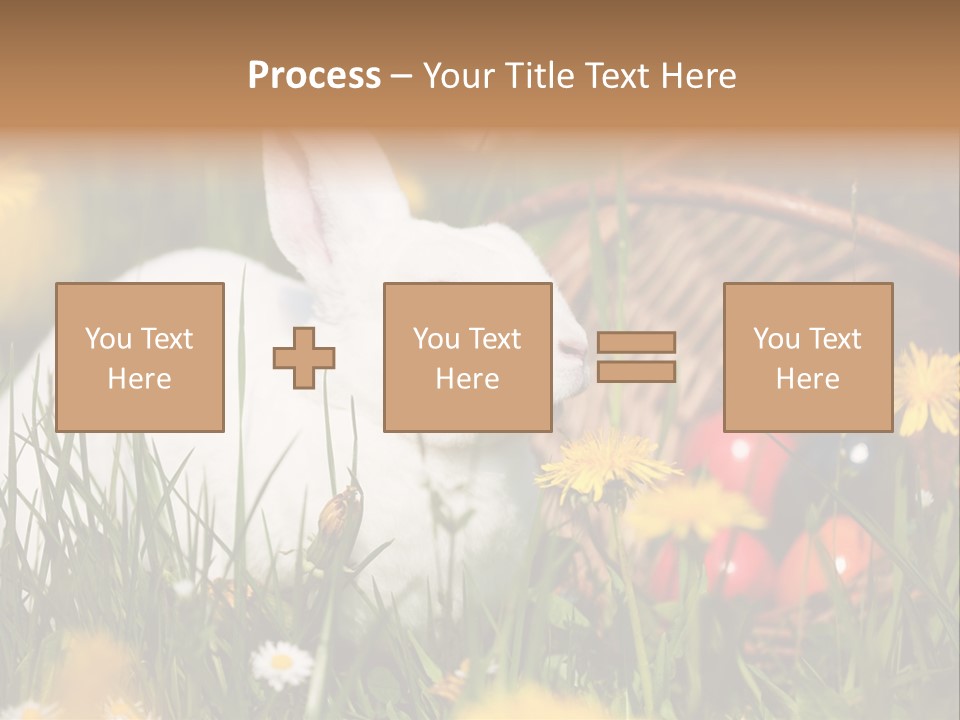 Easter Bunny Holiday Dandelions PowerPoint Template