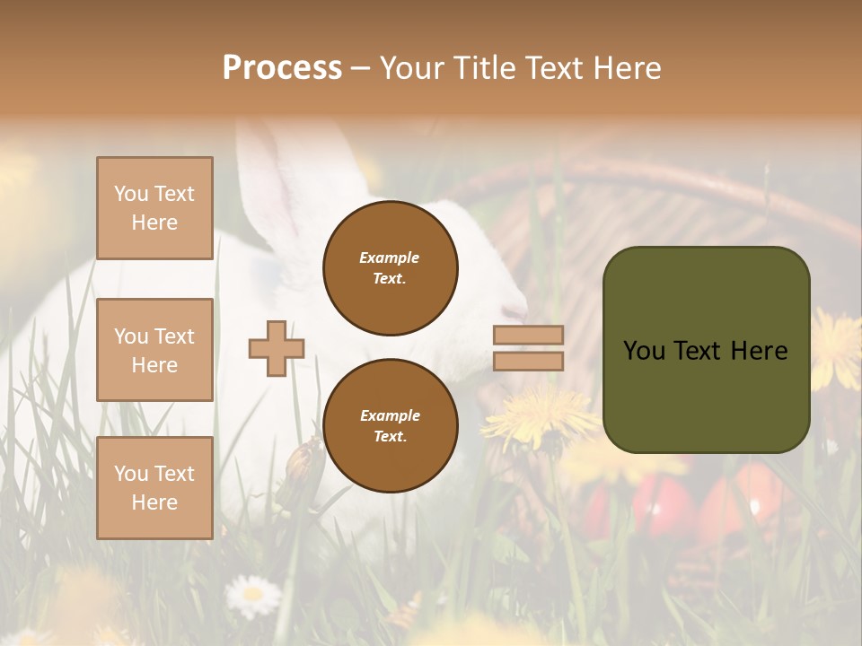 Easter Bunny Holiday Dandelions PowerPoint Template