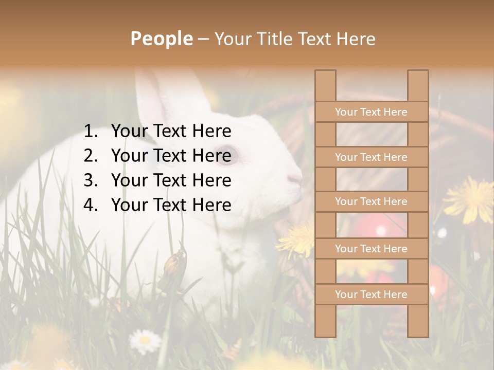 Easter Bunny Holiday Dandelions PowerPoint Template