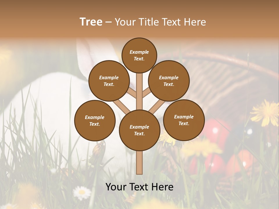 Easter Bunny Holiday Dandelions PowerPoint Template