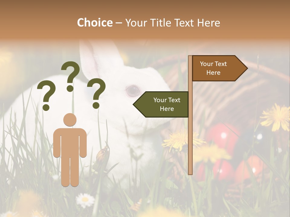 Easter Bunny Holiday Dandelions PowerPoint Template
