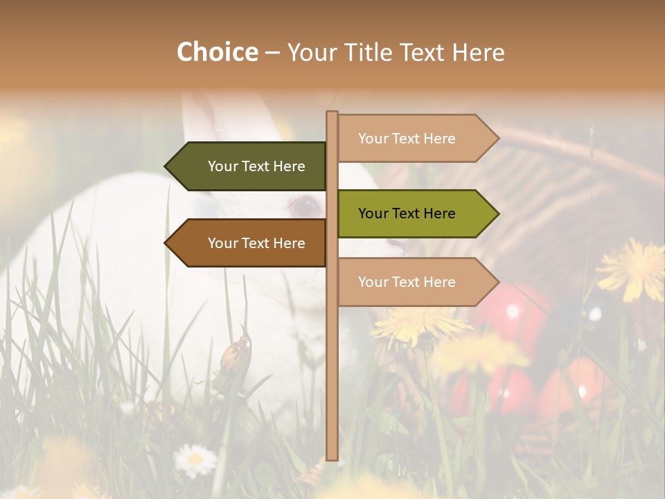 Easter Bunny Holiday Dandelions PowerPoint Template