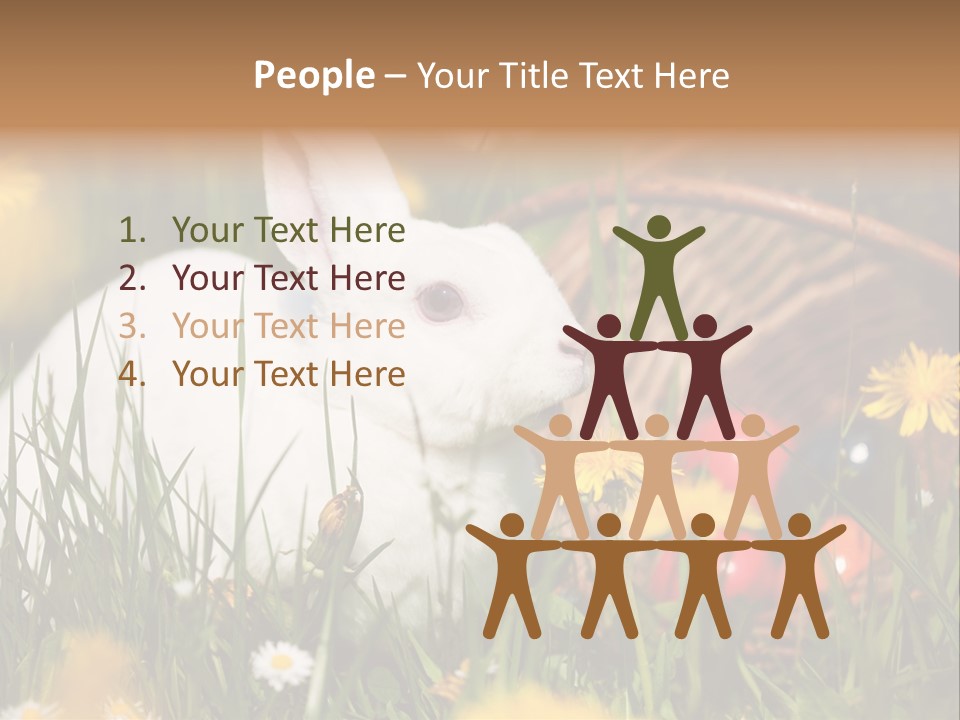 Easter Bunny Holiday Dandelions PowerPoint Template