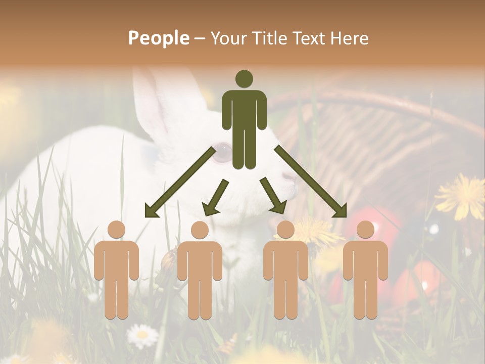 Easter Bunny Holiday Dandelions PowerPoint Template