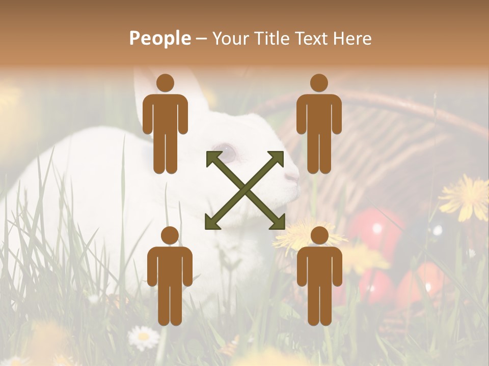 Easter Bunny Holiday Dandelions PowerPoint Template