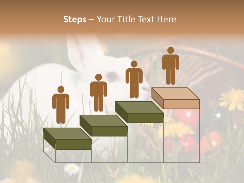 Easter Bunny Holiday Dandelions PowerPoint Template