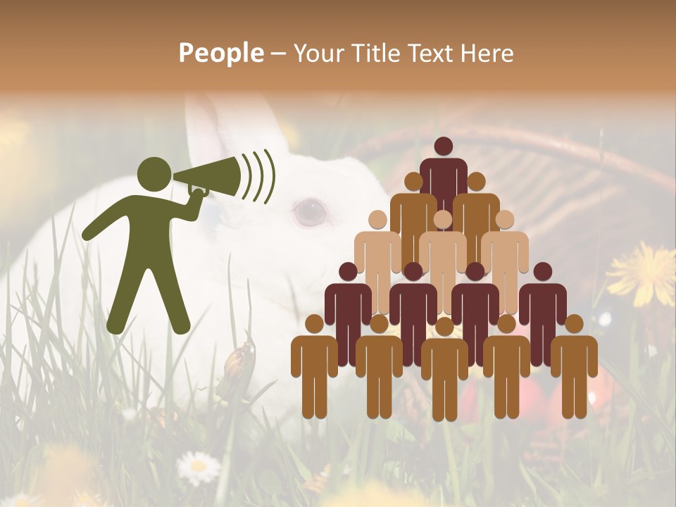 Easter Bunny Holiday Dandelions PowerPoint Template