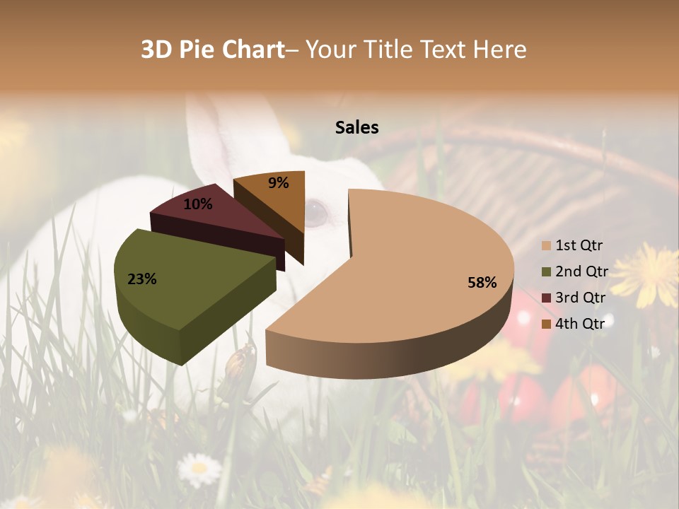 Easter Bunny Holiday Dandelions PowerPoint Template