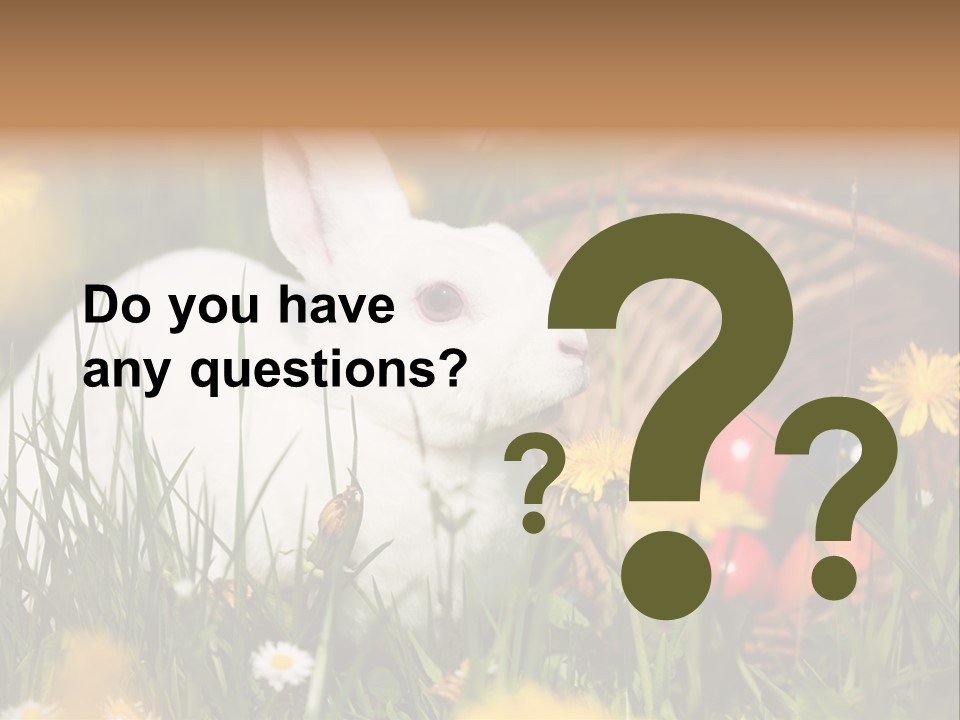 Easter Bunny Holiday Dandelions PowerPoint Template