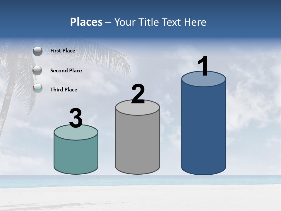 Paradise Palm Wallpaper PowerPoint Template