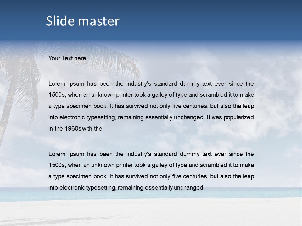 Paradise Palm Wallpaper PowerPoint Template