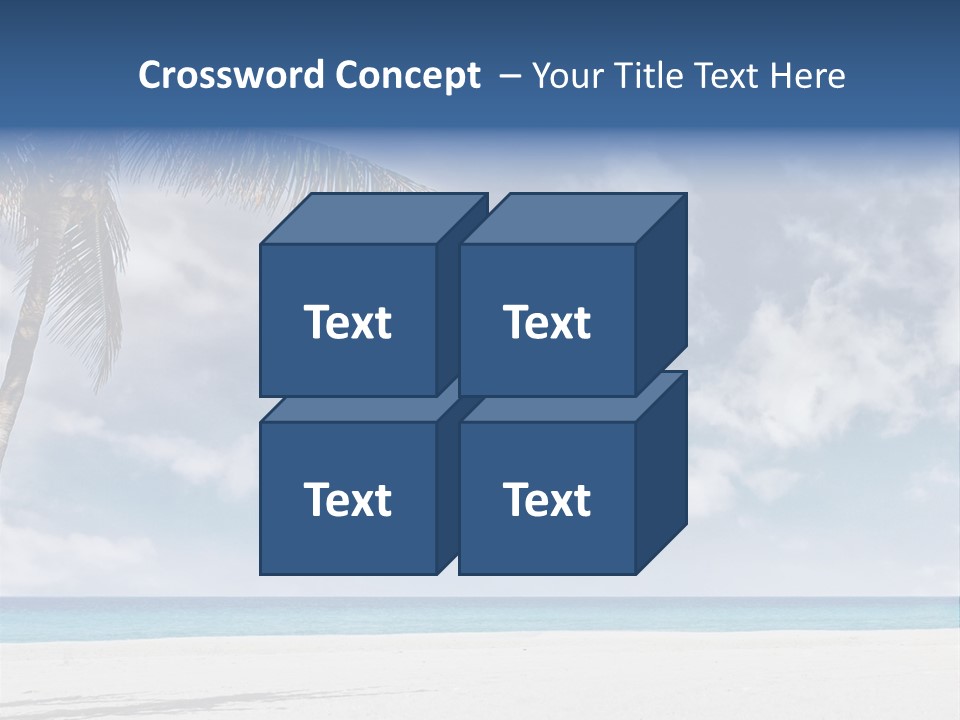 Paradise Palm Wallpaper PowerPoint Template