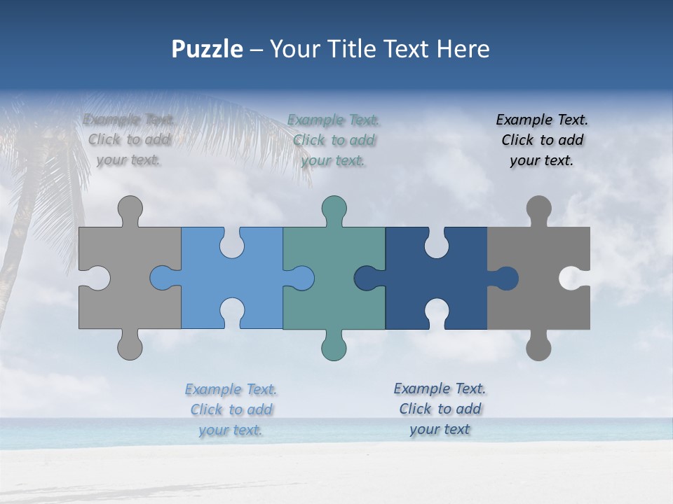 Paradise Palm Wallpaper PowerPoint Template