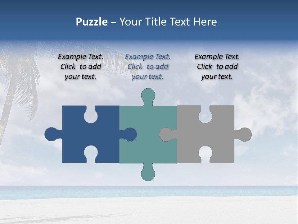 Paradise Palm Wallpaper PowerPoint Template