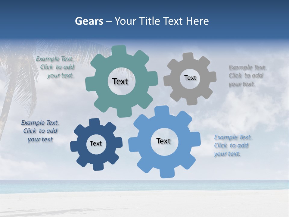 Paradise Palm Wallpaper PowerPoint Template