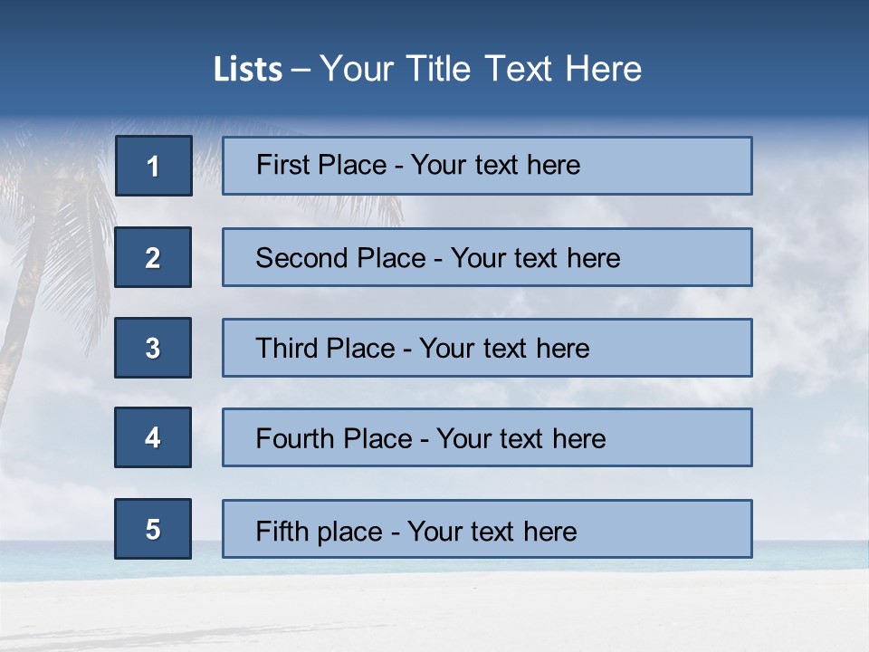 Paradise Palm Wallpaper PowerPoint Template