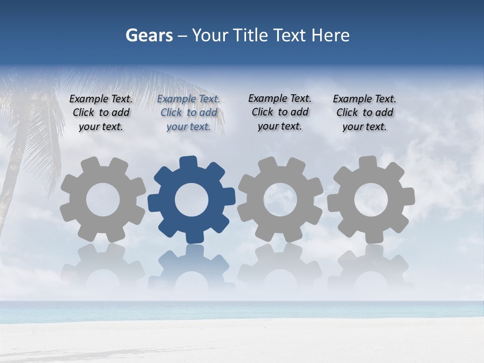 Paradise Palm Wallpaper PowerPoint Template