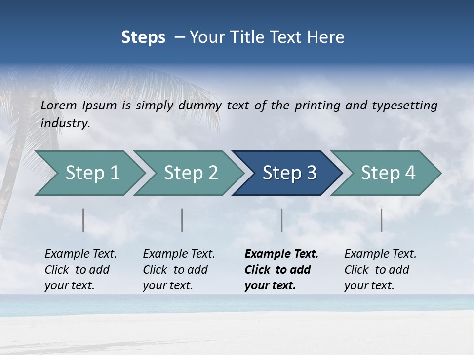 Paradise Palm Wallpaper PowerPoint Template